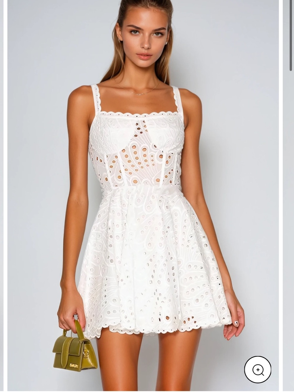 Charo Ruiz Ibiza White Nina Mini Dress Size Small
